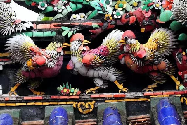 潮州嵌瓷，屋頂生花